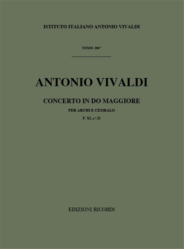 Concerti Per Archi E B.C.: In Do Rv 110